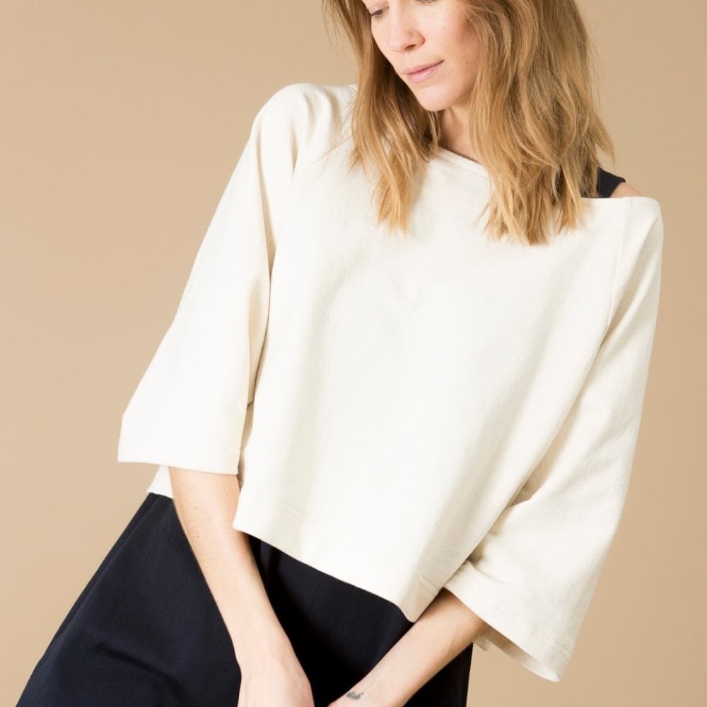 Ilana Kohn Fall 2016 Mini Cropped Sweatshirt White XS